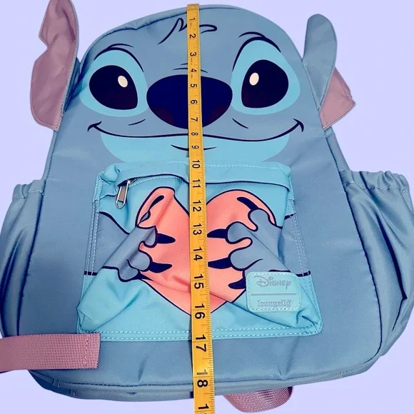 NWT Full-Size Loungefly Disney Stitch Heart Cosplay Backpk Claire’s Exclusive 🫶🩷 - Picture 13 of 14